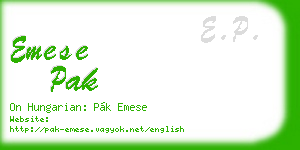 emese pak business card